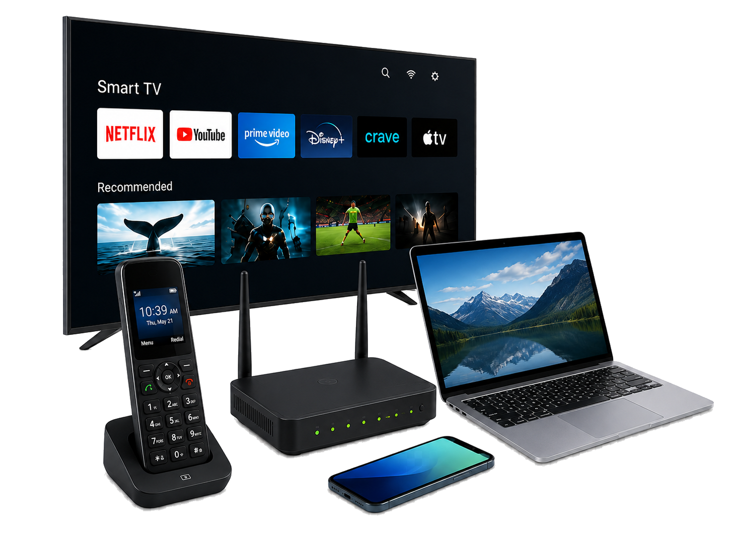 Télé IP Internet et téléphone Alfa Logos